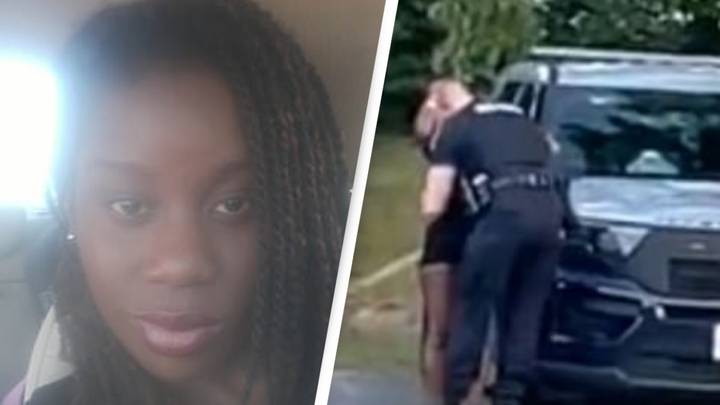 Woman filmed kissing cop insists she's done 'nothing wrong' despite his wife telling her to 'rot in hell'