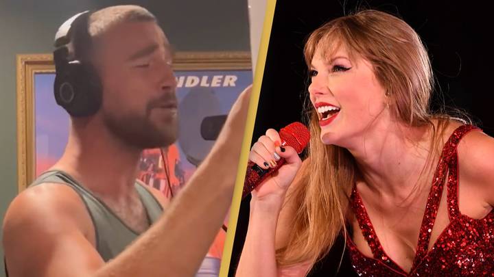 Video of Travis Kelce singing in the studio has fans saying he's 'soul mates' with Taylor Swift