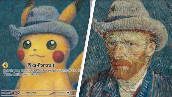 Pikachu and Van Gogh merch collab cards being sold on eBay for up to $2,500