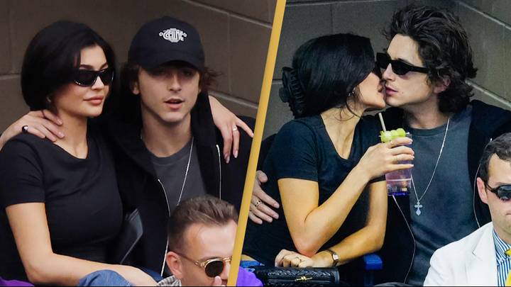 Kylie Jenner and Timothée Chalamet spotted wrapping their arms around each other at US Open tennis final
