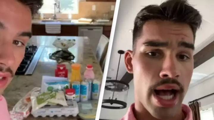 Man claims people 'can't live any more' after sharing groceries he bought for $100