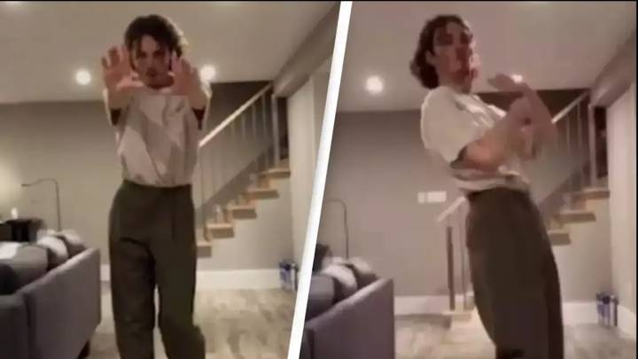 People spot terrifying figure in video of dancer who was home alone