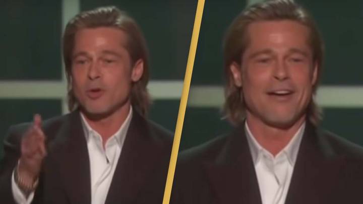 Brad Pitt ripped into Quentin Tarantino's 'foot fetish' in award acceptance speech