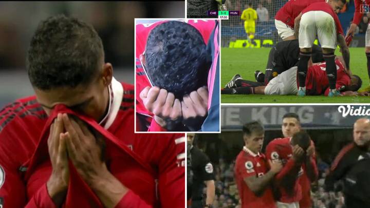 Raphael Varane in tears after suffering nasty injury for Man United against Chelsea, World Cup spot in doubt