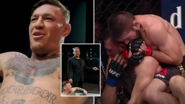 Conor McGregor's priceless reaction to awkward Khabib question, Bruce Buffer done him dirty