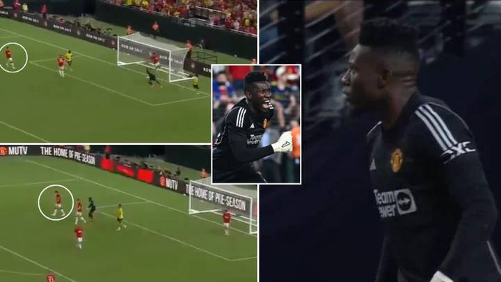 Fans convinced Andre Onana 'already hates' Harry Maguire after raging at him in friendly