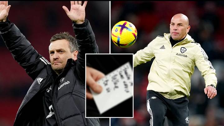 Interim Leeds' manager Michael Skubala's rallying notes leaked during thrilling Man United draw