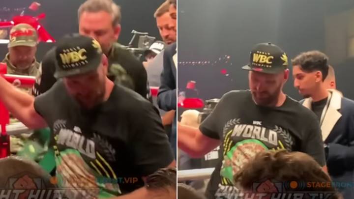 New footage of Tyson Fury leaving the ring says it all after controversial Francis Ngannou win