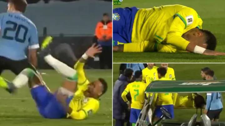 Neymar stretchered off in tears after severe knee injury for Brazil