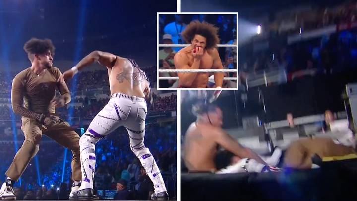 Bad Bunny gets put through table in WWE street fight, Carlito returns to save him