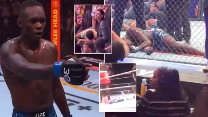 Israel Adesanya seen taunting Alex Pereira’s son after brutal knockout