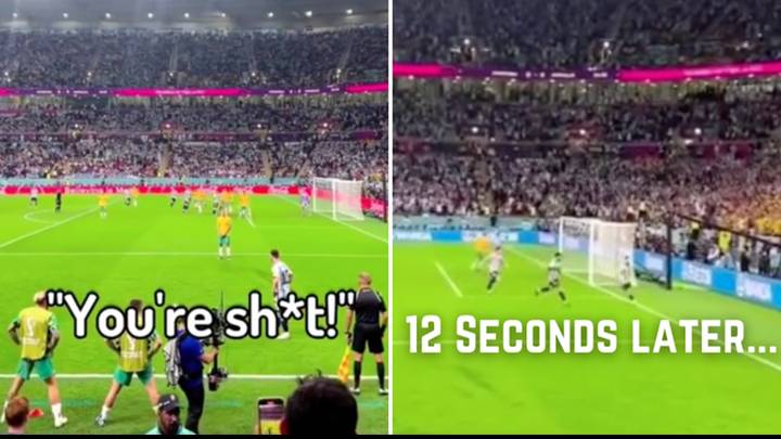 Australia fans eat their words just seconds after Lionel Messi chant at World Cup