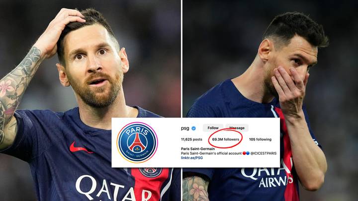 600,000 people unfollowed Paris Saint-Germain on Instagram after Lionel Messi left the club
