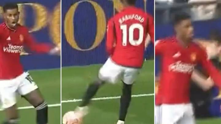 Marcus Rashford was spotted kicking ball at ball boy during Manchester United win vs Nottingham Forest