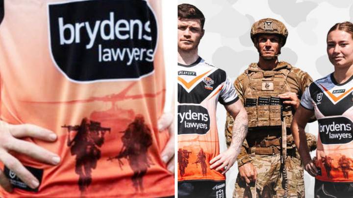 Wests Tigers backflip on decision to put 'American soldiers' on front of ANZAC jersey