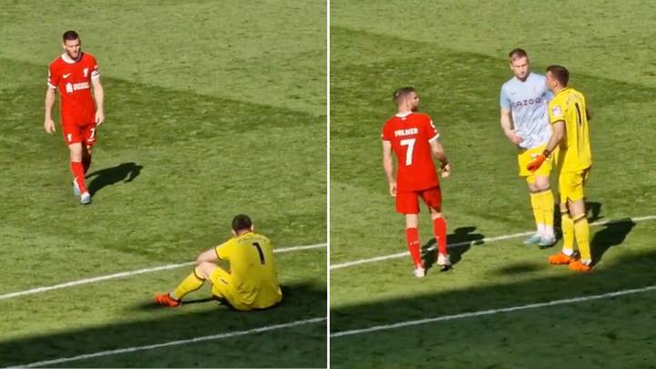 Liverpool fans can't get enough of James Milner's 'no-nonsense' interaction with Emiliano Martinez at full-time