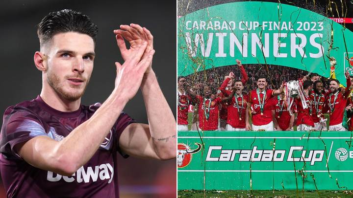 Declan Rice sends Man Utd star message after Carabao Cup final to fuel Old Trafford transfer rumours