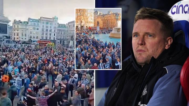 Newcastle fans have taken over London a day before the Carabao Cup final