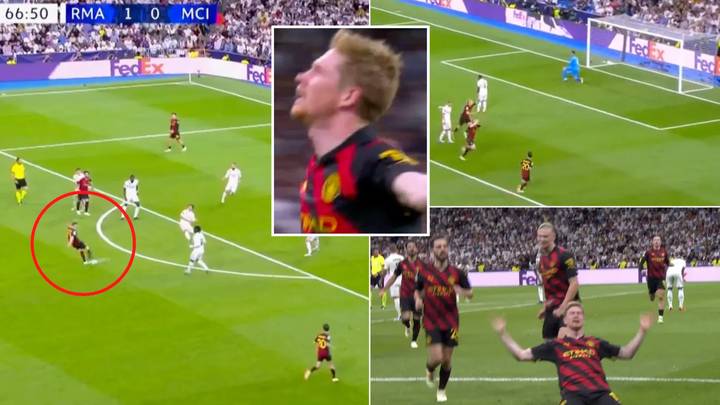 Kevin De Bruyne smashes home brilliant strike from distance to draw level against Real Madrid