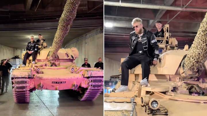Jake Paul rolled up to his fight against Nate Diaz on a massive tank