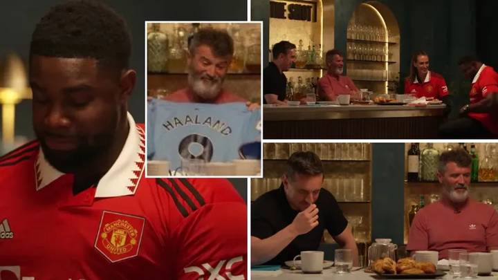 Micah Richards made to wear a Man United shirt by Roy Keane in forfeit, he was not happy