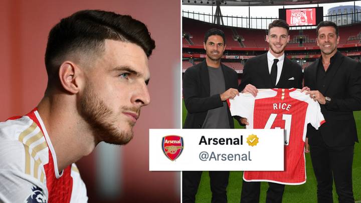 Arsenal fans think they got revenge for West Ham pettiness on Declan Rice announcement