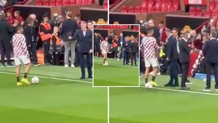 New footage has emerged of Jamie Carragher being blanked by Cristiano Ronaldo, it's even more awkward