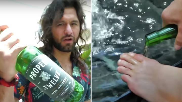 Jorge Masvidal Shows Ultimate Disrespect To Conor McGregor By Pouring His Proper Twelve Whiskey On Cut
