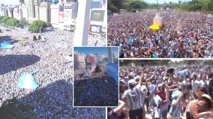 Buenos Aires is in party mode following Argentina's World Cup triumph, the footage is mental