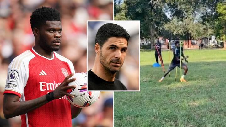 Arsenal midfielder Thomas Partey gives potential transfer 'clue' in training video
