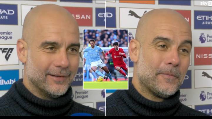 Pep Guardiola is being mocked for his comments after Man City vs Liverpool