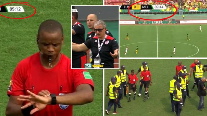 AFCON Match Between Tunisia And Mali Ends In Absolute Chaos After The Referee Blows For Full-Time Early TWICE