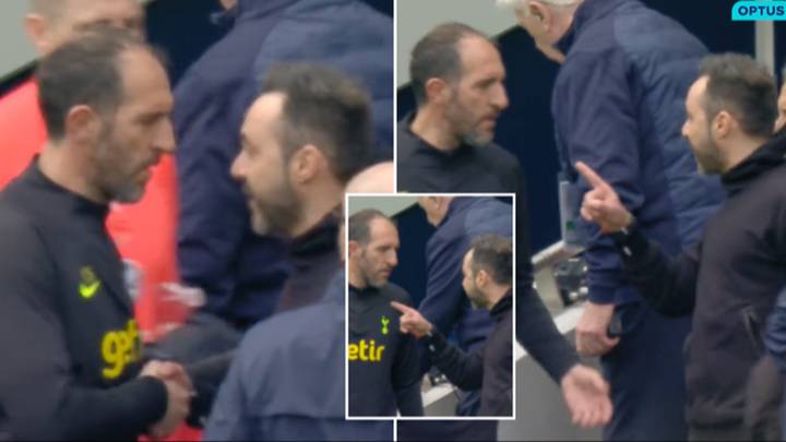 Roberto De Zerbi and Cristian Stellini involved in heated argument ahead of Spurs vs Brighton