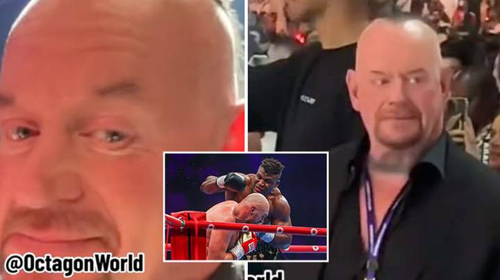 The Undertaker's priceless reaction to Tyson Fury being announced as winner vs Francis Ngannou