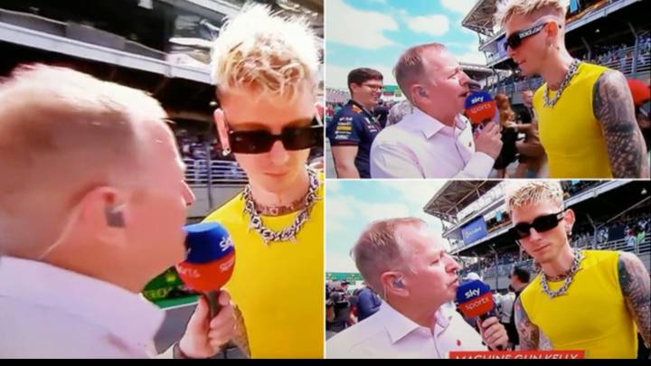 Martin Brundle's gridwalk interview with MGK before F1 Brazilian GP dubbed the 'weirdest' he's ever done