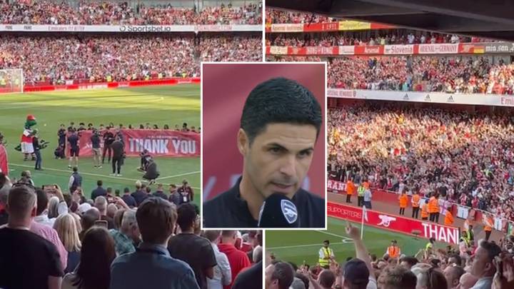 Arsenal fans were so loud Mikel Arteta couldn't start his end of season speech