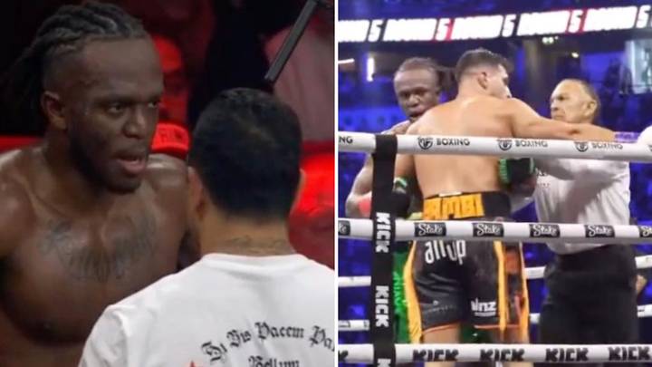 KSI's head coach caught giving him controversial advice in between rounds against Tommy Fury