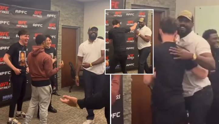 Jon Jones had a priceless reaction after 'gutsy' fans turned up with his mugshot on a t-shirt