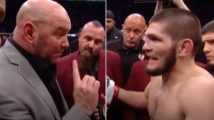 Rare footage of Dana White's intense conversation with Khabib after McGregor brawl shows how volatile it was