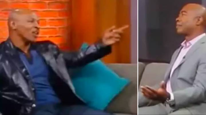 The moment a furious Mike Tyson exploded on reporter during live TV interview