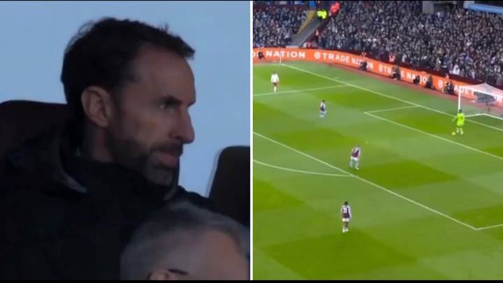 Aston Villa fans have savage reaction to seeing Gareth Southgate on the big screen vs Man Utd