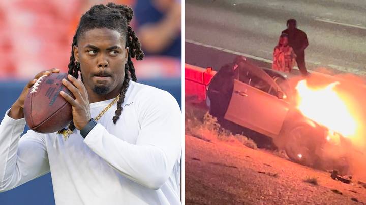 NFL star rescues man from burning car and carries him to safety