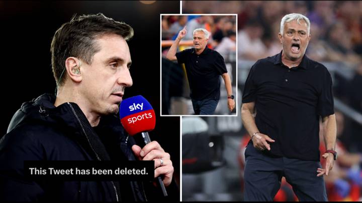 Gary Neville deletes tweet after slamming 'disgraceful' Roma and Jose Mourinho