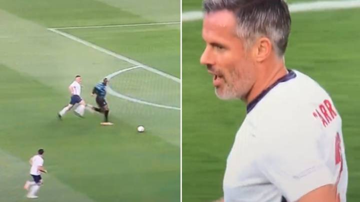 Jamie Carragher Mouths 'F**king Hell' After Duel With Usain Bolt In Hilarious Moment At Soccer Aid