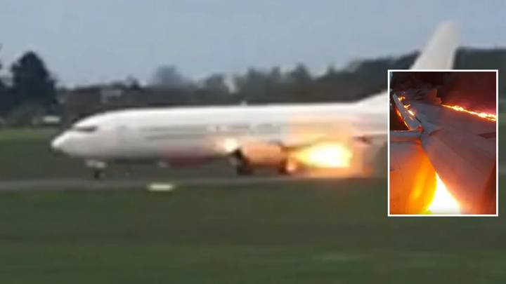 Arsenal Women team plane bursts into flames on runway as pilots forced to abandon take-off