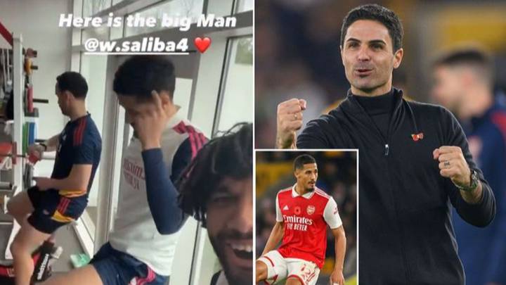 William Saliba spotted in training as the Arsenal defender races to be fit for Man City clash