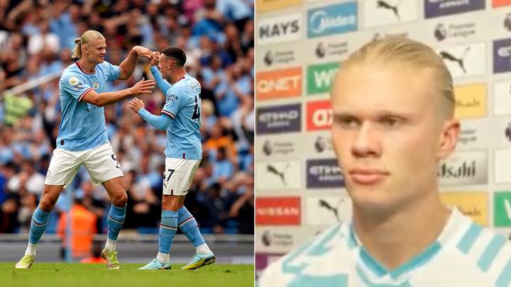 Erling Haaland is happy Phil Foden 'finally' passed to him