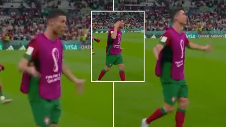 Cristiano Ronaldo was still trying to claim Bruno Fernandes' goal at full-time, the footage is hilarious