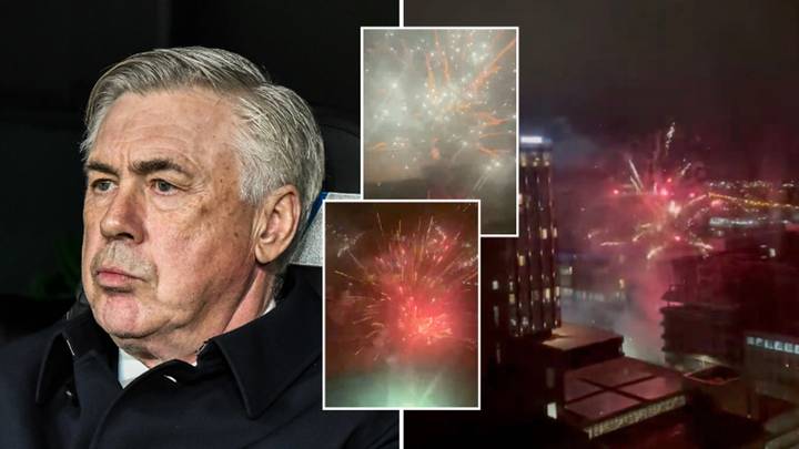 Liverpool fans set off fireworks outside Real Madrid's hotel at 2am ahead of Champions League clash