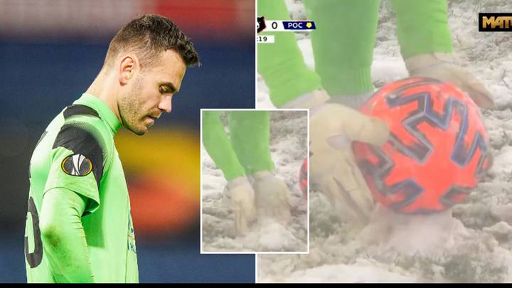 Igor Akinfeev wasn't allowed to take goal kick on a pile of snow this weekend